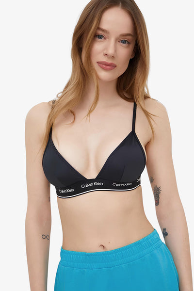 calvin klein swimwear Reggiseno Costume A Triangolo CK Meta Legacy Nero Donna