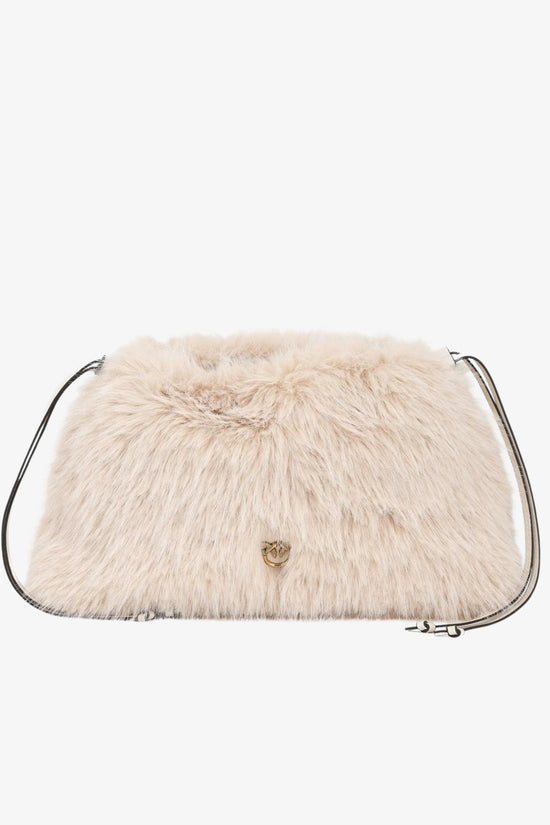  Borsa Maxi Clutch Con Tracolla Aspen In Eco Pelliccia pinko 