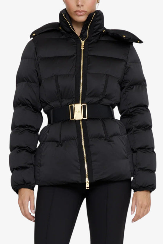  Piumino Full Zip Con Cappuccio E Cintura-elisabetta franchi-Nero-Special_-Pi92d66e2 110-1  