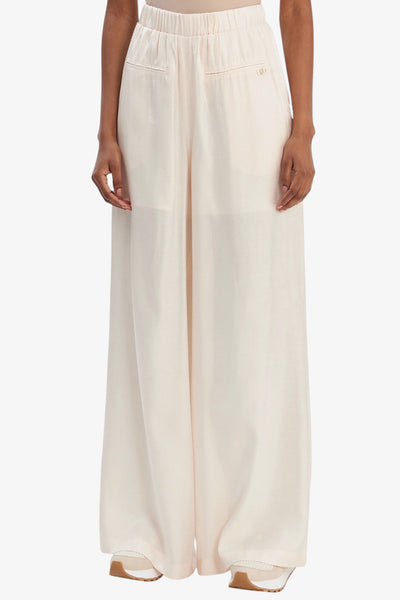 liu jo Pantaloni Flare Laminati Beige Donna, foto 1