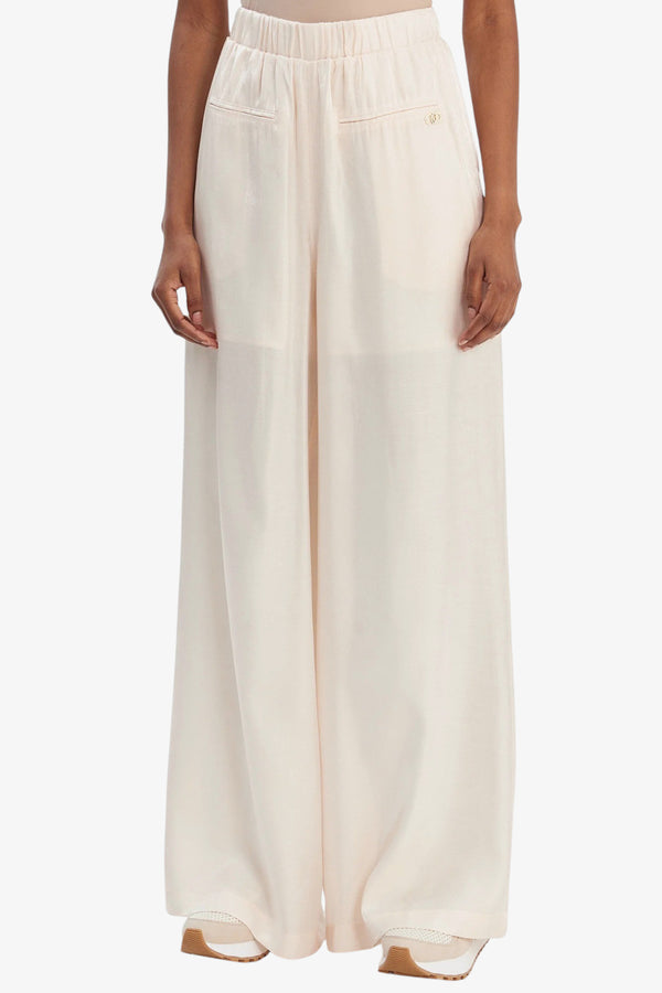liu jo Pantaloni Flare Laminati Beige Donna, foto 1