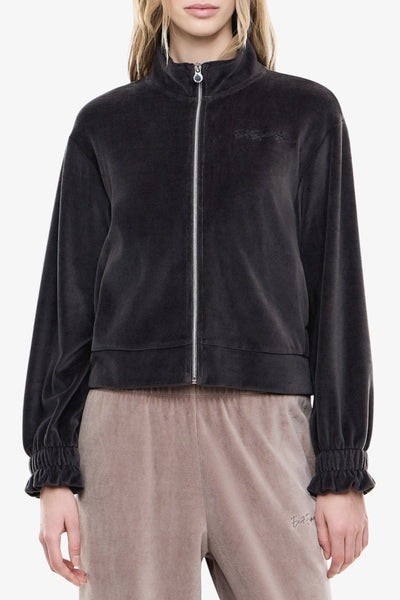 emporio armani ea7 Felpa Full Zip Athletic Velour Grigio Donna, foto 1