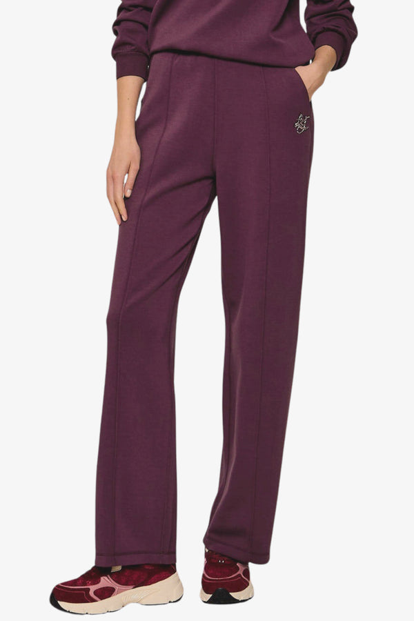 liu jo Pantaloni Scuba Logo Con Applicazioni Rosso Donna, foto 1