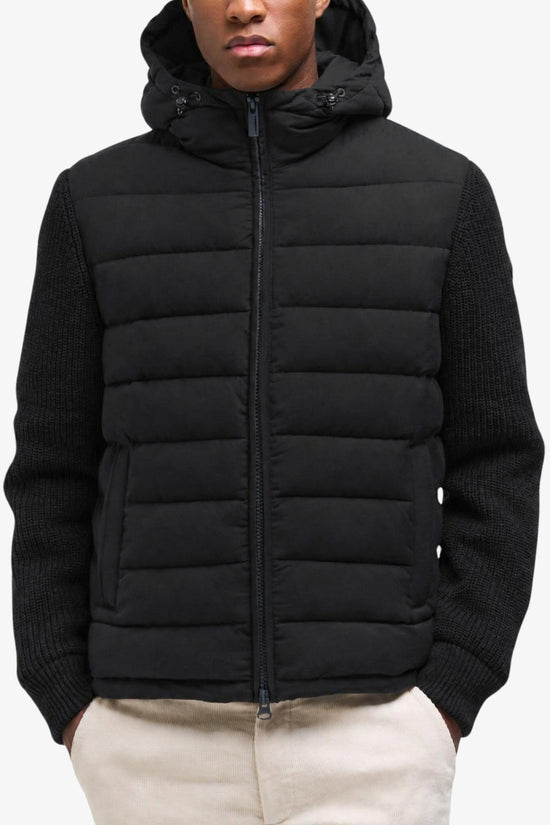  Piumino Full Zip Con Cappuccio Maniche In Maglia colmar 