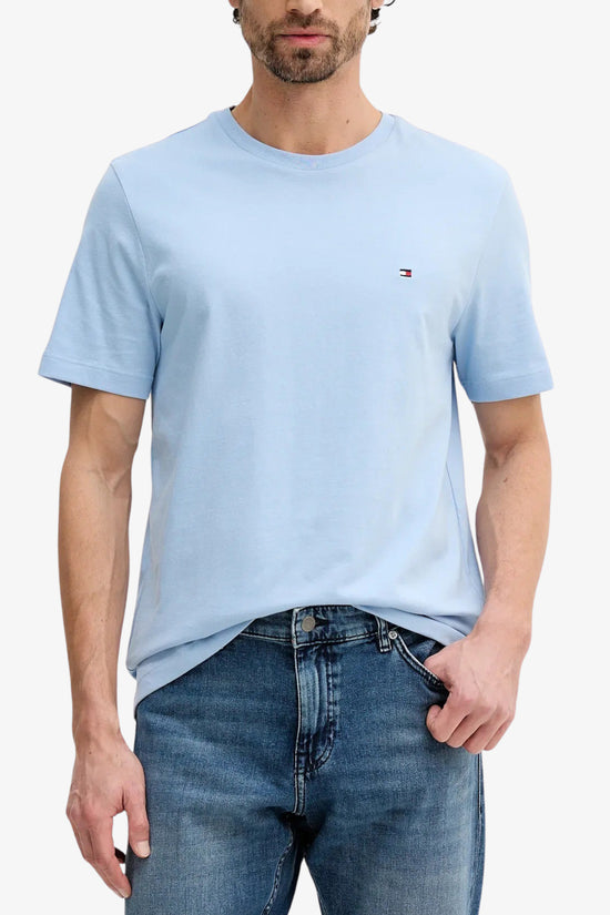  T-Shirt Maniche Corte Logo Bandierina Ricamato-tommy hilfiger-Blu-Special_-Mw0mw39995 csr-1  