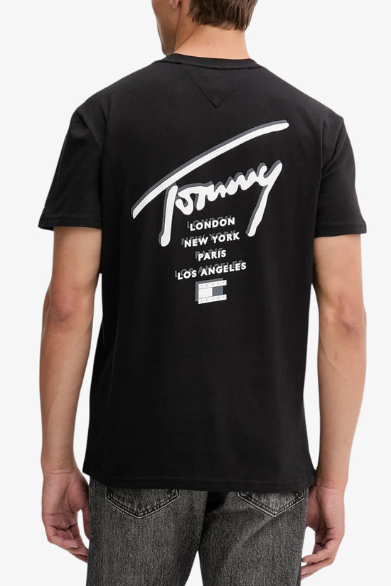  T-Shirt Maniche Corte Stampa Logo Firma tommy jeans 