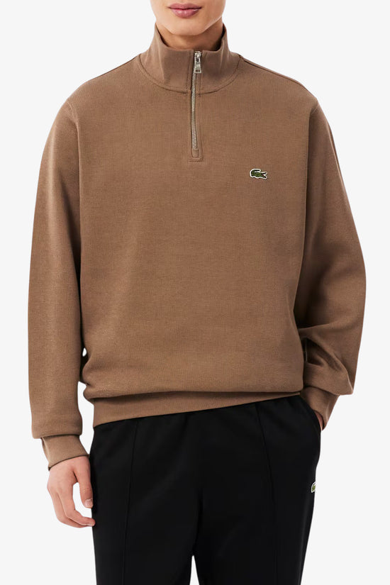  Felpa 1/2 Zip Interlock Con Collo Alto-lacoste-Marrone-Special_-Sh1927 00 six-1  