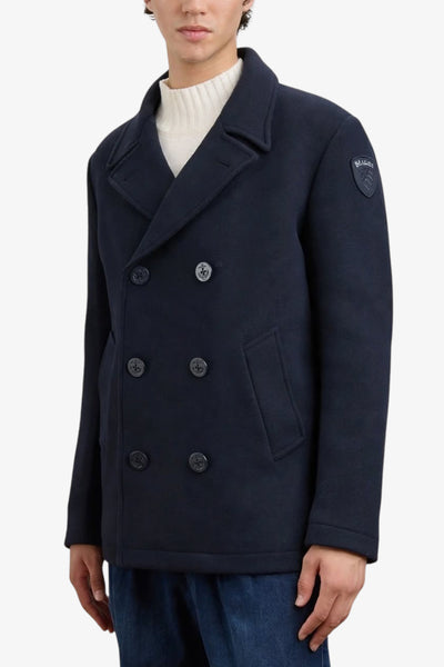 blauer Cappotto Corto Doppiopetto Chopin Blu Uomo