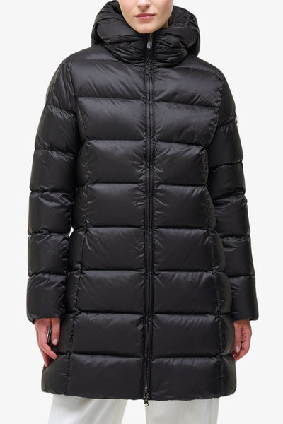 colmar Piumino Lungo Full Zip Con Cappuccio Nero Donna, foto 1