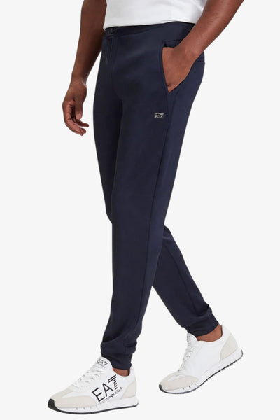 emporio armani ea7 Pantaloni Lux Identity In Jersey Elasticizzato Blu Uomo