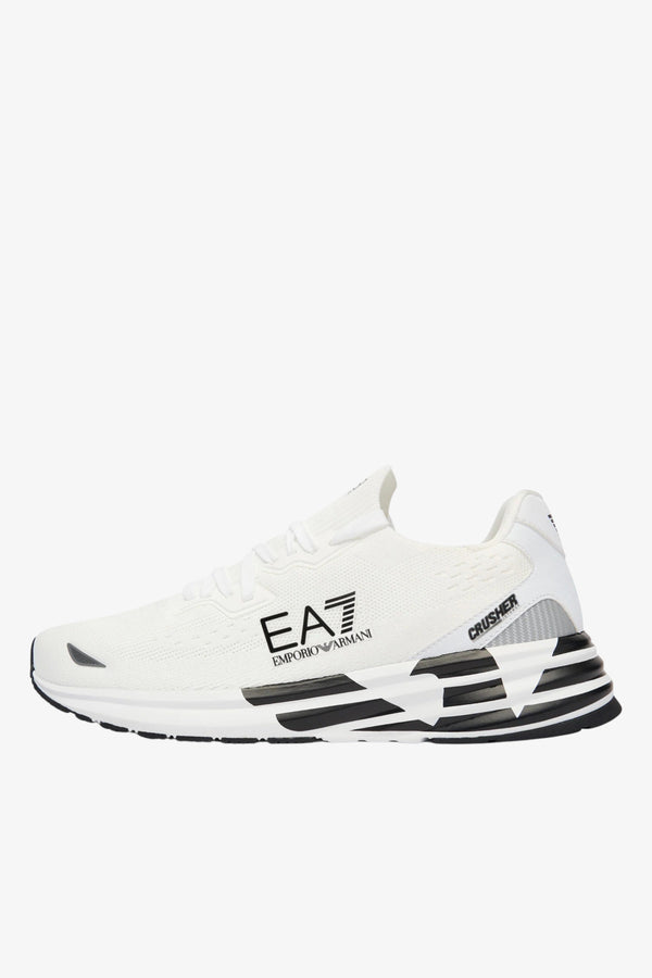 emporio armani ea7 Scarpe Crusher Distance Knit 2.0 Bianco Uomo, foto 1