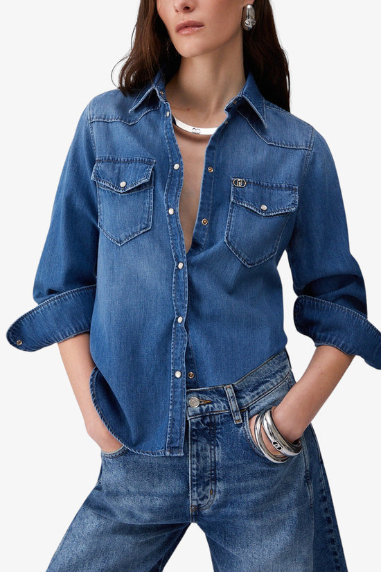  Camicia Maniche Lunghe In Denim liu jo 