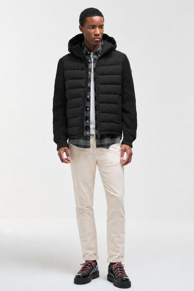 colmar Piumino Full Zip Con Cappuccio Maniche In Maglia Nero Uomo, foto 2