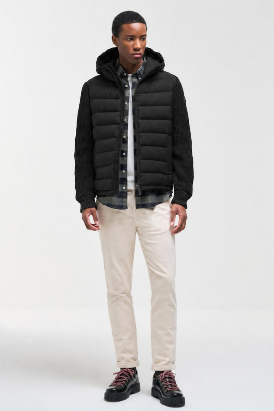  Piumino Full Zip Con Cappuccio Maniche In Maglia colmar 