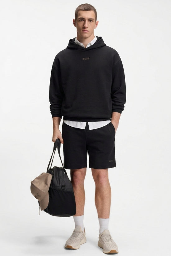  Shorts In Misto Cotone Con Grafico Riflettente boss 