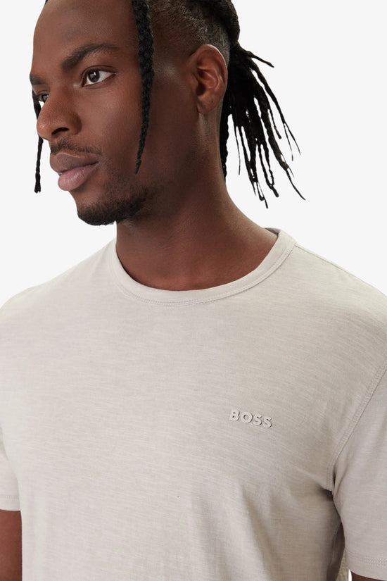  T-Shirt Maniche Corte In Cotone Fiammato Tegood boss 