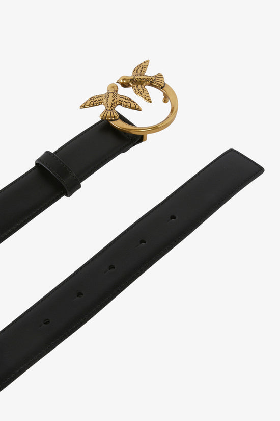  Cintura Love Birds In Pelle 3cm pinko 