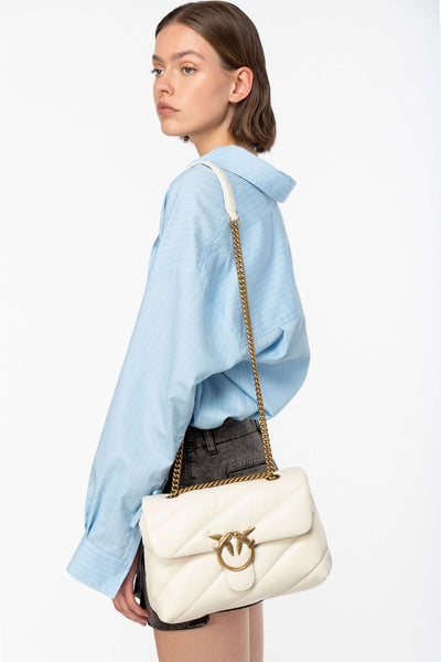 pinko Borsa A Tracolla Classic Love Bag Puff Maxi Quilt Bianco Donna, foto 2