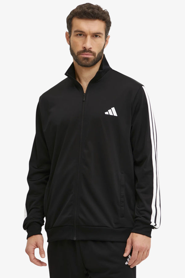adidas performance Tuta Full Zip 3-Stripes Nero Uomo, foto 2