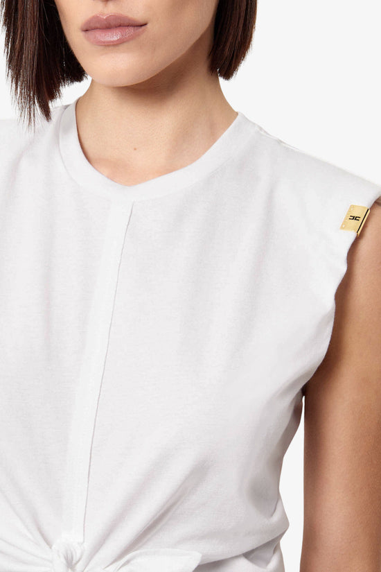  T-Shirt In Jersey Con Nodo elisabetta franchi 