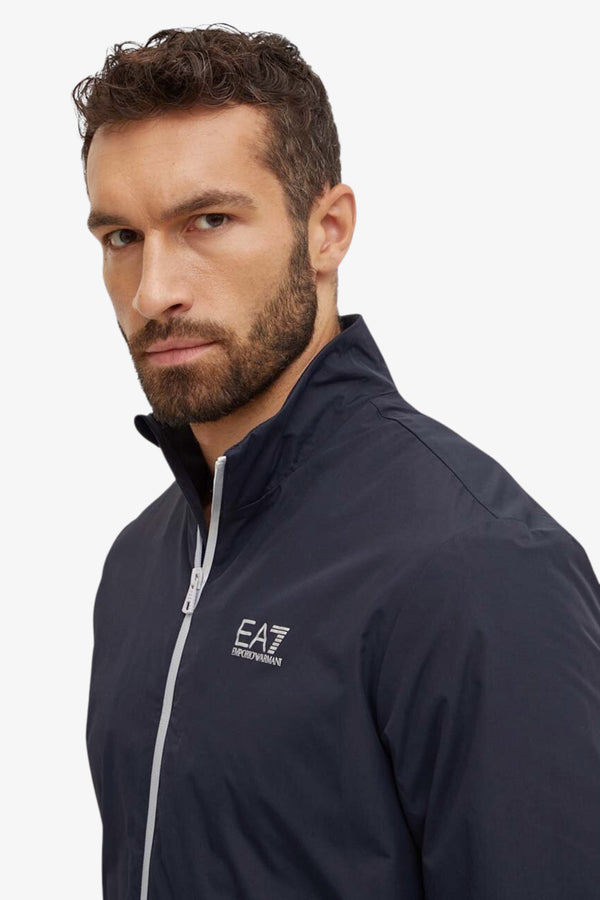 emporio armani ea7 Giacca Full Zip Core Identity In Tessuto Tecnico Blu Uomo, foto 2