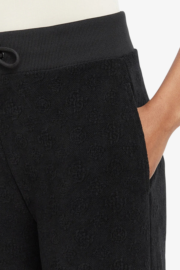 guess Pantaloni Logo Tono Su Tono In Rilievo Laudomia Nero Donna, foto 2