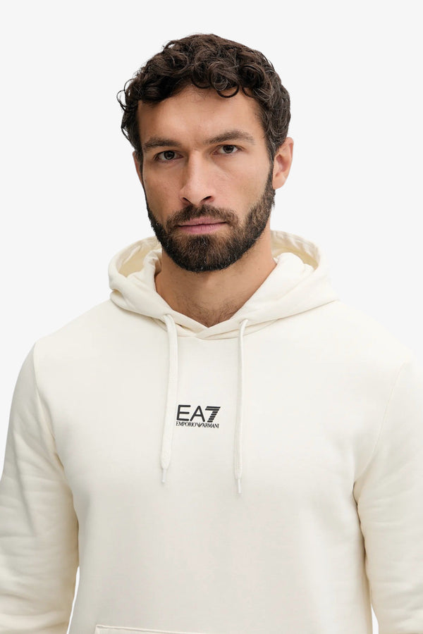 emporio armani ea7 Felpa Con Cappuccio Core Identity Bianco Uomo, foto 2