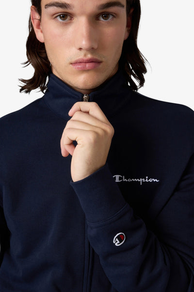 champion Felpa Full Zip Logo Piccolo Ricamato Blu Uomo, foto 2