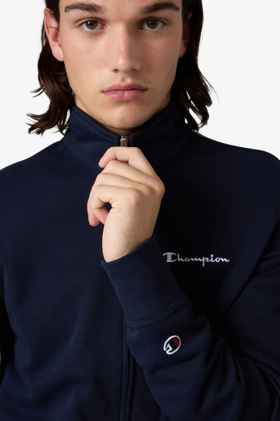  Felpa Full Zip Logo Piccolo Ricamato champion 