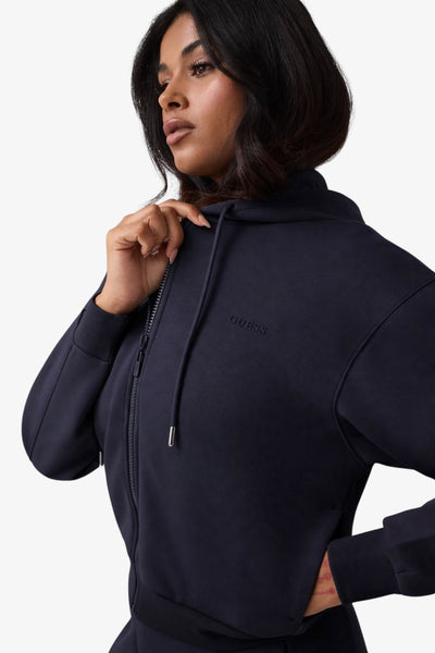 guess Felpa Full Zip Con Cappuccio Brianna Blu Donna, foto 2