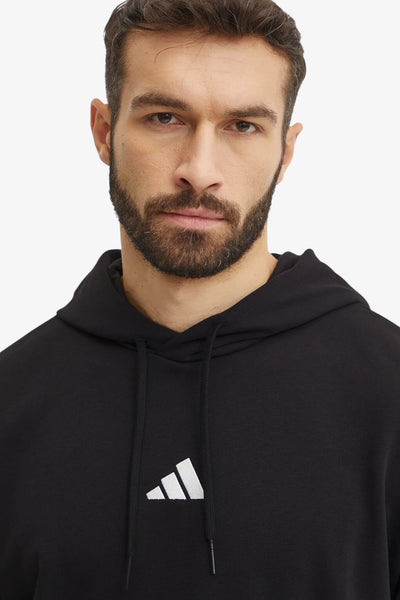 adidas performance Felpa Con Cappuccio 3-Stripes Graphic Nero Uomo, foto 2