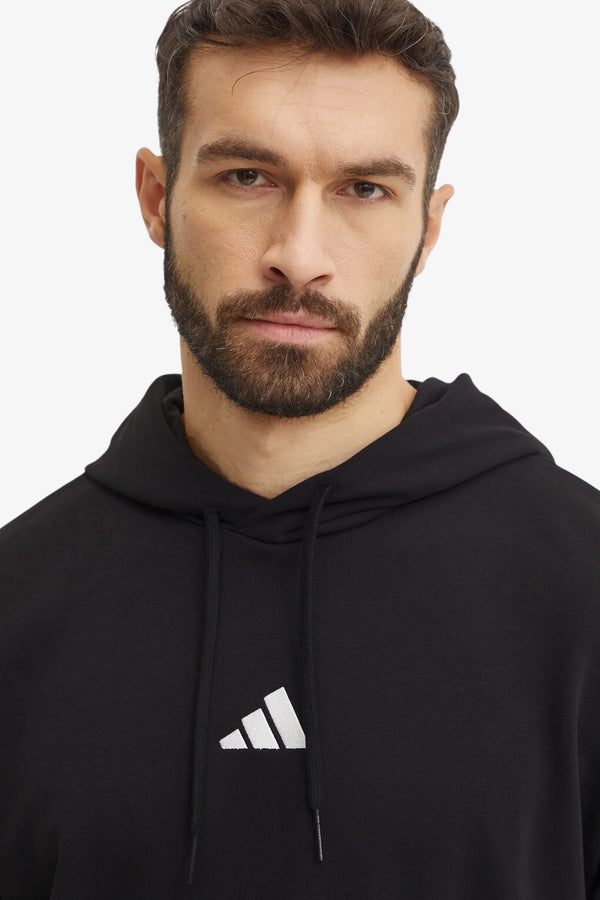 adidas performance Felpa Con Cappuccio 3-Stripes Graphic Nero Uomo, foto 2