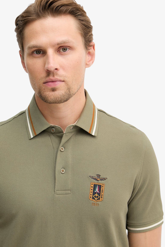  Polo Maniche Corte Piccolo Stemma Frecce Tricolori Ricamato aeronautica militare 