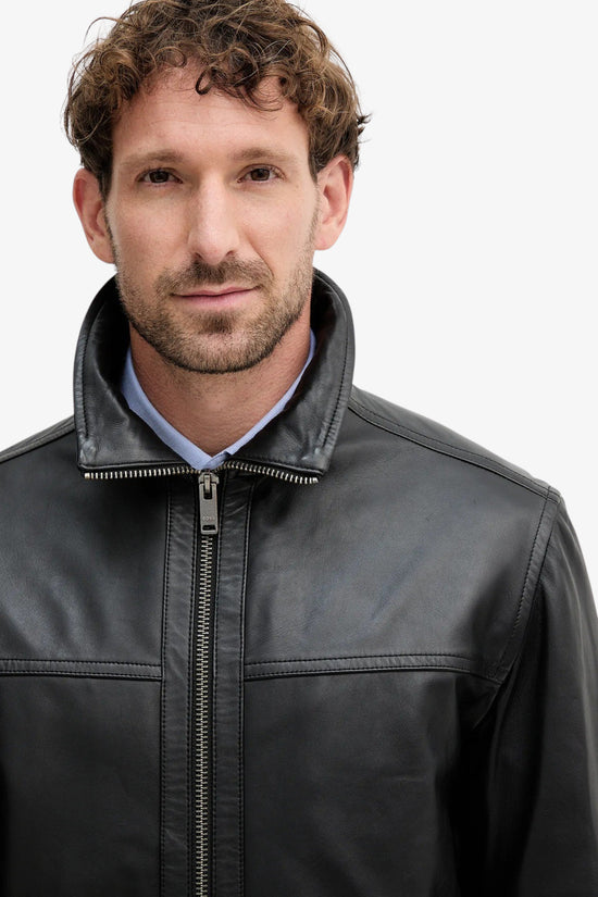  Giacca Full Zip In Pelle Nappa boss 