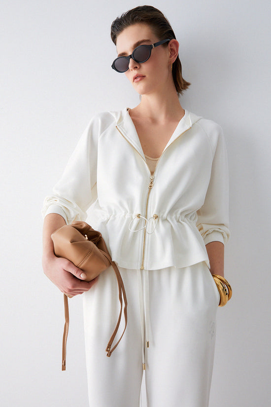  Felpa Full Zip Con Cappuccio In Scuba liu jo 