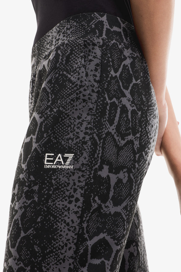 emporio armani ea7 Pantaloni Graphic Series Stampa Pitonata Grigio Donna, foto 2