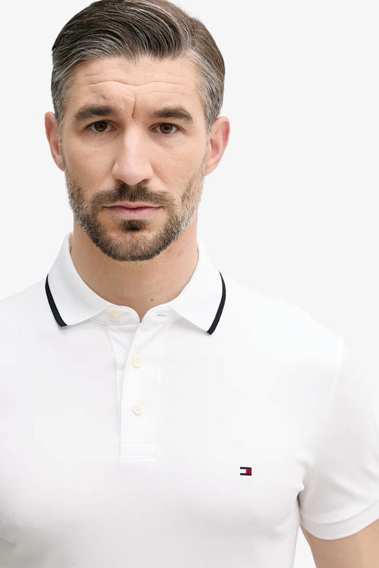  Polo Maniche Corte Slim Con Profilo Sul Colletto-tommy hilfiger-Bianco-Special_-Mw0mw43144 ybr-2  
