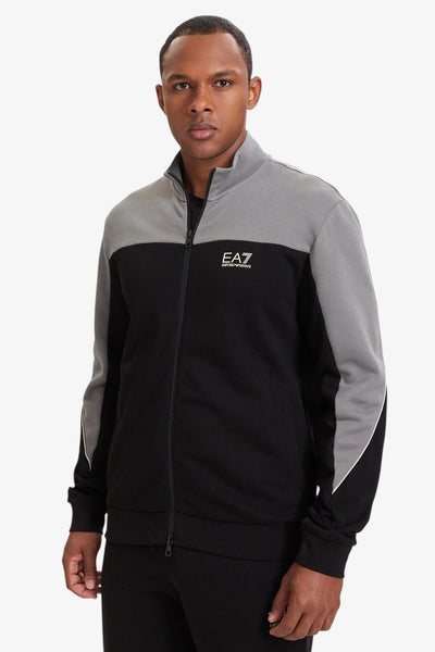 emporio armani ea7 Tuta Full Zip Color Block Nero Uomo, foto 2
