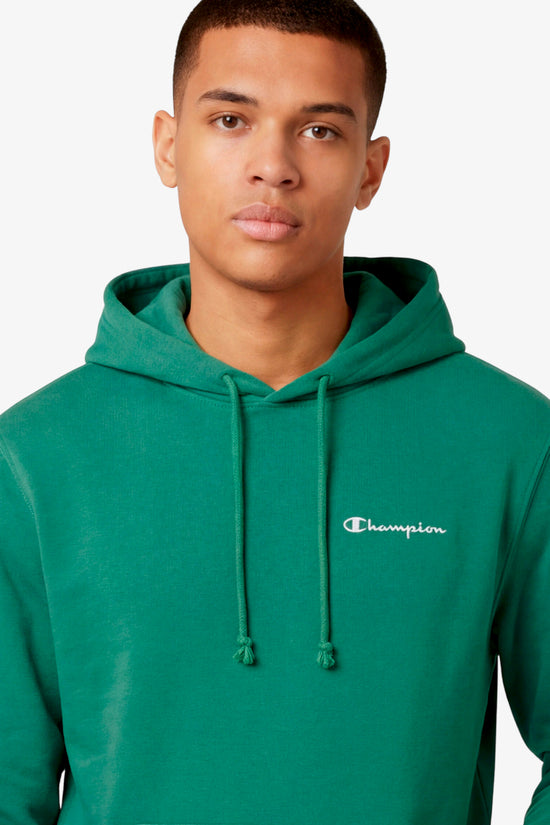  Felpa Con Cappuccio Logo Piccolo Ricamato champion 