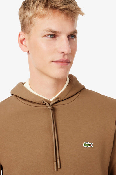 lacoste Felpa Con Cappuccio Logo Piccolo Ricamato Marrone Uomo, foto 2
