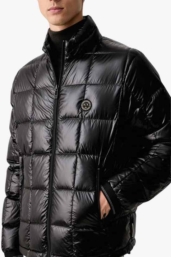  Piumino Full Zip Trapuntato Lucido armani exchange 