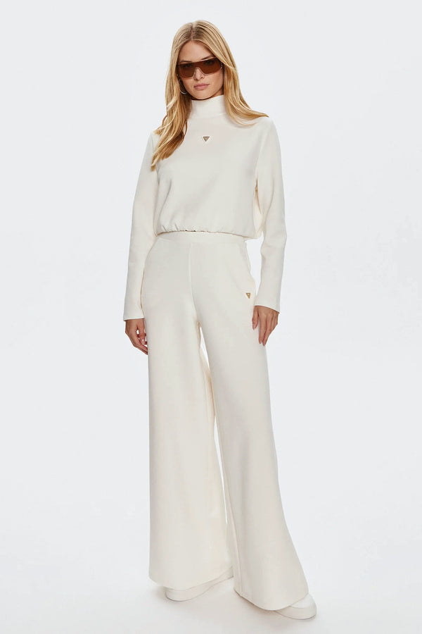 guess Pantaloni Palazzo Olympe Bianco Donna, foto 2
