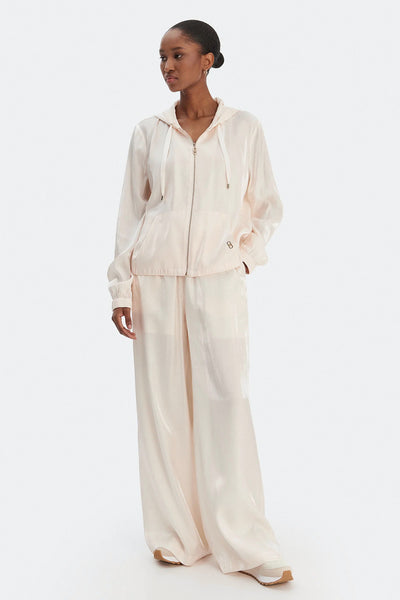 liu jo Pantaloni Flare Laminati Beige Donna, foto 2