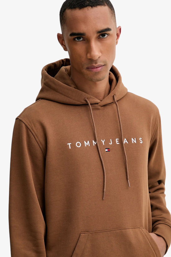  Felpa Con Cappuccio Logo Lineare Ricamato tommy jeans 