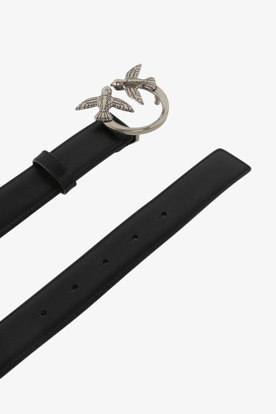  Cintura Love Birds In Pelle 3cm pinko 