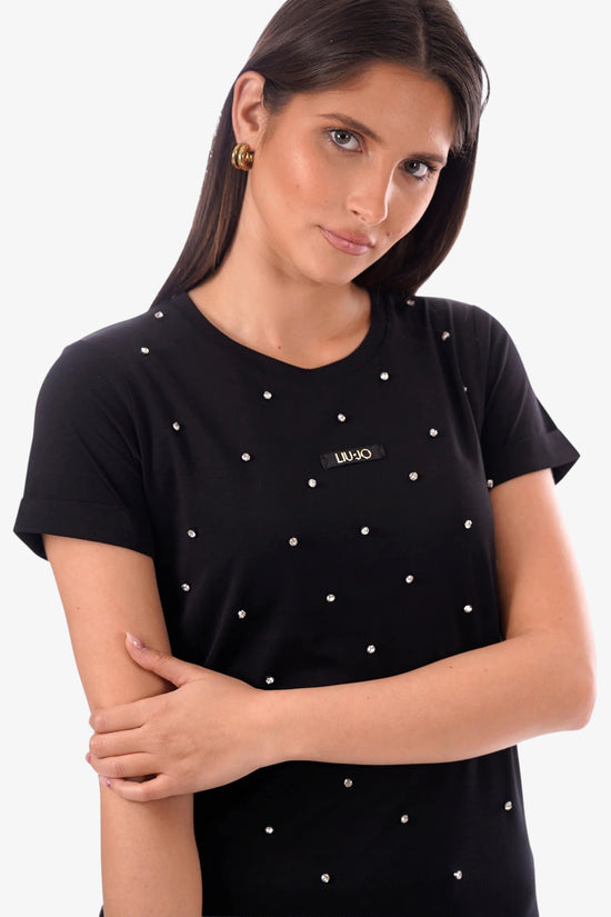  T-Shirt Maniche Corte Con Applicazioni liu jo 