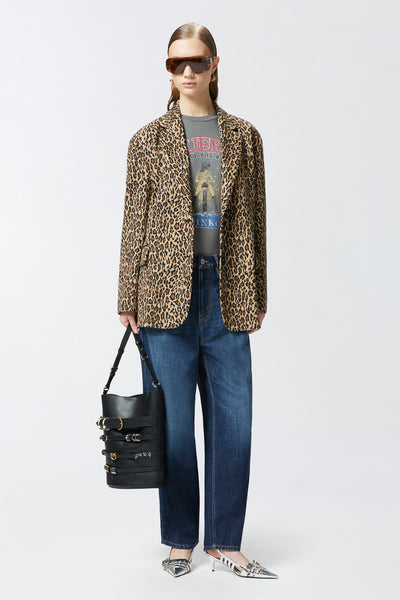 pinko T-Shirt Maniche Corte Queen of The Road Grigio Donna, foto 2