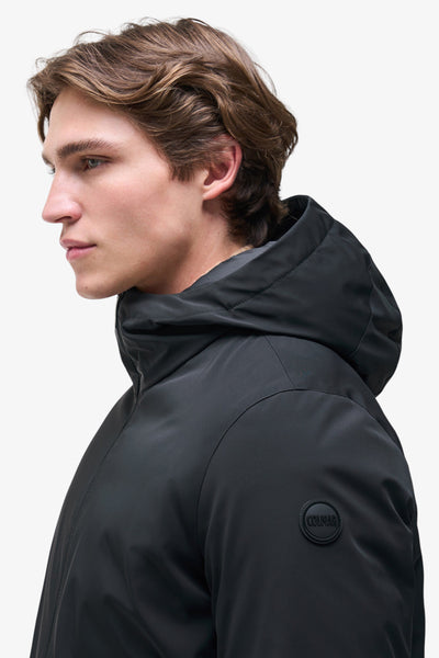 colmar Piumino Lungo Full Zip Con Cappuccio Impermeabile Nero Uomo, foto 2