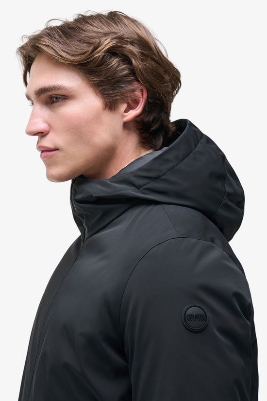  Piumino Lungo Full Zip Con Cappuccio Impermeabile colmar 