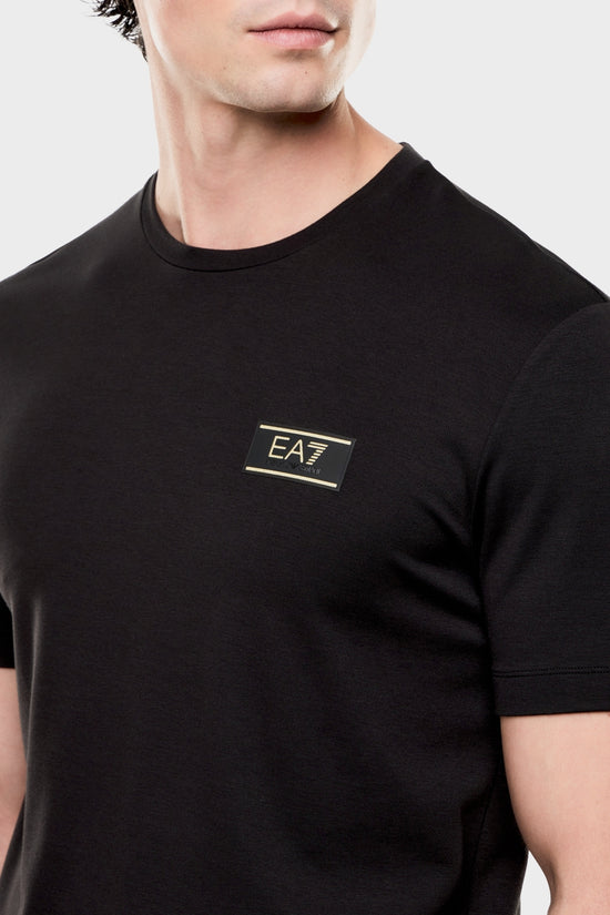  T-Shirt Maniche Corte Premium Label In Misto Viscosa Stretch emporio armani ea7 